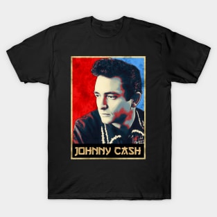 Black retro Johnny Cash T-Shirt